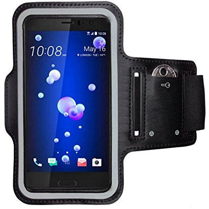 CoverKingz Sportarmband für HTC U11 - Armtasche mit Schlüsselfach HTC U11 - Sport Laufarmband Handy Armband Schwarz