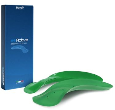 Bionaif Plantare Attivo – Plantare Ortopedico per Fascite Plantare, Alluce Valgo, Piede Piatto e Tallonite, Made in Italy, Verde Medio, Taglia 39-42 (fino a 70 kg)