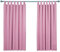 Deconovo Verdunkelungsvorhänge, Thermovorhang aus Polyester, Spitze, aufhängbereit, für Wohnzimmer, Schlafzimmer, Rosa, 2 Stück, 132 x 160 cm (B x H)