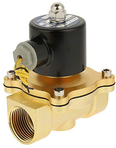 Elektroventil, DC 12V 1 Zoll Messing 2-Wege 2-Position Elektromagnetventil Magnetisch Luft Normalerweise Geschlossen Großer Durchfluss, Einfache Struktur, Einfache Wartung.