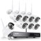 SANNCE 3MP WLAN Überwachungskamera Set, 5MP 8CH NVR Recorder und 8X 3MP IP Kamera, Personenerkennung IP66 Wasserdicht unterstützt Amazon Alexa(Keine Festplatte)