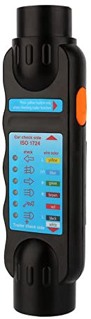 Testeur de remorque, 7Pin 12V Remorquage de voiture Remorque Plug Plug Socket Connection Tester Outil de diagnostic Noir teste pour feux remorque 7pin+testeur faisceau attelage testeur faiscea