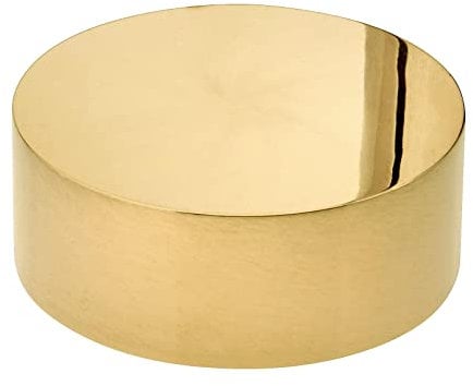 2 Dia. Polished Brass End Cap for 2 O.D. Rail Tubing - 1 Pack