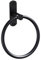 Yanhonin Anneau porte-serviette rond en aluminium noir pour salle de bain
