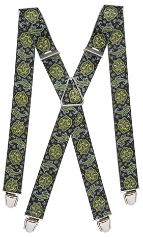 Pierrot Hosenträger Herren Breit und Vintage Premium - Made in Germany/France - Verstärktes Gummiband mit Extra Starken Metall Clips - Verstellbare Länge bis zu 130cm - Garantie auf Lebenszeit
