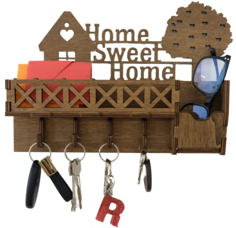 Porte-clés mural Home Sweet Home Porte-clés mural Entrée moderne Idée cadeau originale décorations maison (porte-lettre)