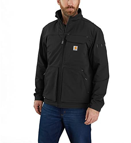Carhartt Chaqueta de cuello alto Super Dux, ligera, de corte holgado, para hombre, negra, XL