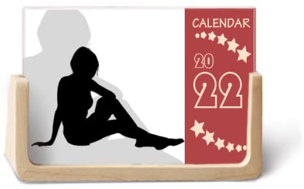 Beautiful Hot Woman Silhouette Sitting 2022 Tischkalender Planer 12 Monate