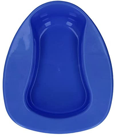 Hilitand Bedpan, Large Bed Pan Nursing Thicken 10 Degree Slope Bedridden Bedpan for Elderly Pregnant Women Plastic Material(Dark Blue)