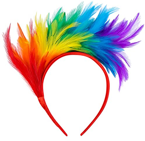 FRCOLOR 1920Er Fascinator Mit Stirnband Damen Kopfschmuck Hochzeit Tea Party Kopfbedeckung Party Kopfschmuck (Bunt)