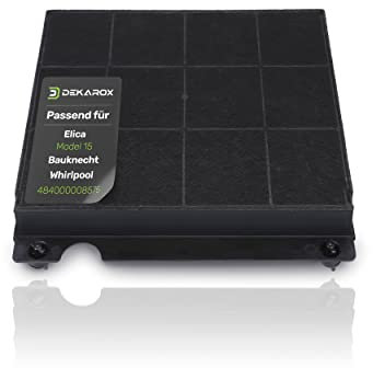 DEKAROX Kohlefilter Aktivkohlefilter für Elica Model 15 Electrolux AEG 9029793818 Whirlpool Bauknecht 484000008575 für Dunstabzugshaube