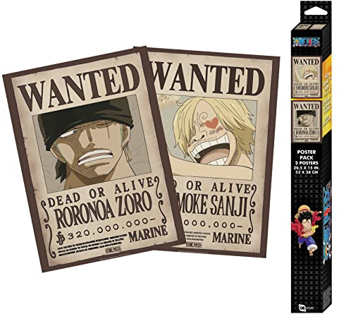GB Eye – One Piece Chibi Poster Wanted Zoro & Sanji (52 x 38 cm)