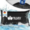 tillvex® Poolkissen Winter XXL | Luftkissen inkl. Reparaturkit | Winterkissen mit Sicherheitsventil | Poolpolster Pool Abdeckung Kissen Doppelnaht (200x400cm, Schwarz)