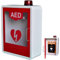 AED-Defibrillator-Aufbewahrungsschrank zur Wandmontage,Erste-Hilfe-AED-Defibrillator-Schrank,Notfallkoffer und Erste-Hilfe-Kasten für alle Herzwissenschaften,AED-Defibrillator,Physio-Kontrolle,Red