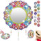 AUAUY Diamond Painting Spiegel Set, Geschenk Mädchen 6 7 8 9 10 11 Jahre, DIY 5D Diamantmalerei Schminkspiegel Bastelset Kinder Ab 6 jahr, Mädchen Geschenkideen Basteln für DIY Kinder Malen Dekoration