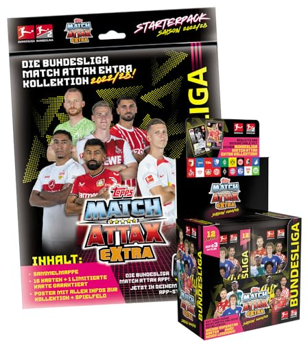 Topps Match Attax EXTRA 2022/23-1 Starter + 1 Display (24 Booster)