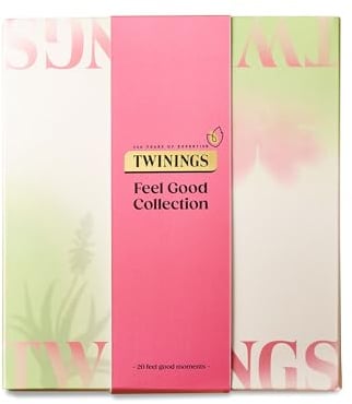 Twinings Superblends Feel Good Collection Gift Box | Ideal Gifts For Birthday & Valentines Gifts For Her| 20 Tea Bags | 4 Flavours of Premium Green & Herbal Infusion tea