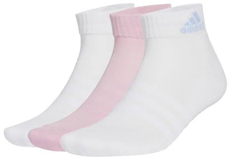 adidas Unisex Adult CUSHIONED SPORTSWEAR ANKLE SOCKS 3 PAIR PACK 8.5-10