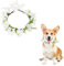 Hunde Hochzeits Blumenhalsband,Hunde Hochzeitshalsband Hund Hochzeit Outfit Haustier Blumenring Blumen Künstliche Blumenhalsband für Hunde Katze Hochzeit Geburtstag Foto Requisiten