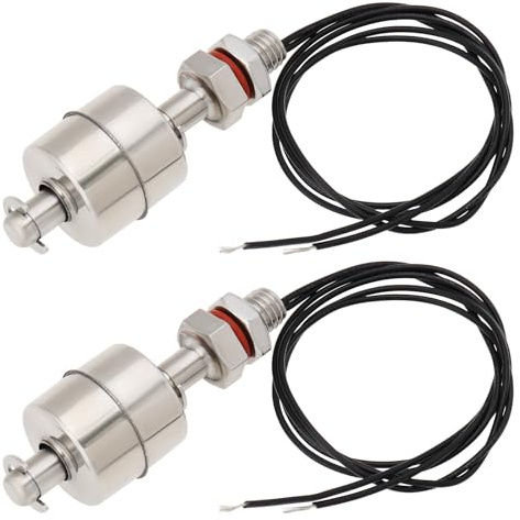 eMagTech Wasserdurchfluss-Schwimmerschalter, Flüssigkeitssensor, geeignet für Wassertank, Haushalt, Wasserturm, Drainage, Pool, industrieller Wasserturm, 2 Stück (60 mm, 110 V)