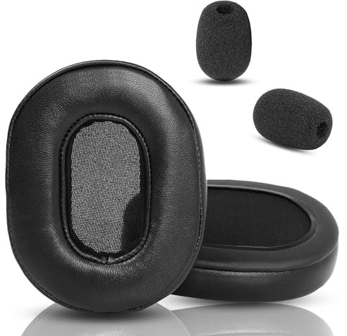 HAIZEEN Ohrpolster Kompatibel mit Roccat Khan Aimo 7.1 Surround Gaming Headset Ohrpolster Ersatzkissen (Premium Schafsleder/Memory-Schaum)