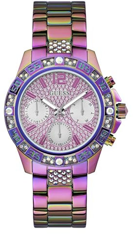 GUESS Damen Uhr Armbanduhr Majesty GW0771L4 Edelstahl