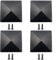 Fence Post Cap, For 4×4 Inch Post Cap Black, Extends The Life Of Your Posts, Fade Resistance Material(4pcs)