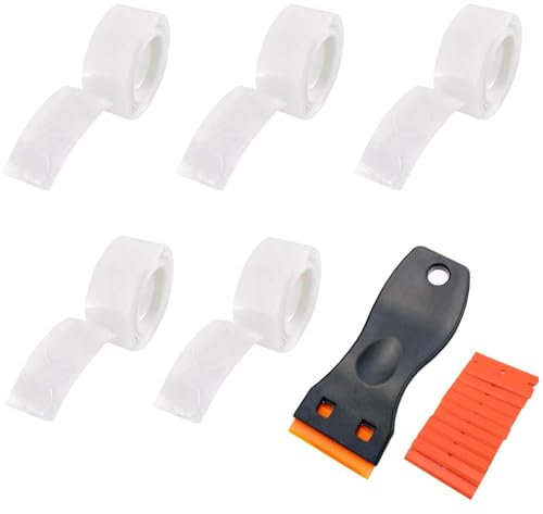 500 PCS Balloon Glue Dots Double Sided Adhesive Dots Stickers Glue Points Removable Balloon Sticky Dots Comes with a glue removal shovel set Sided for Birthday Party Wedding Christmas Decorations and