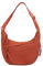 LOCCY Halbmond Umhängetasche Damen, Nylon Crossbody Bag Half Moon Bag Crossbody Schultertasche Hobo Tasche mit verstellbarer Schultergurt für Uni Arbeit Reisen Alltag (Orange)