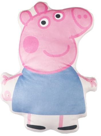 Aymax Peppa Wutz 3D Mini Kissen 30x20 cm – Kuscheliges Dekokissen aus Mikrofaser – Weiches Kinderkissen für Sofa, Reise oder Kinderzimmer – Peppa Pig Design für kleine Fans