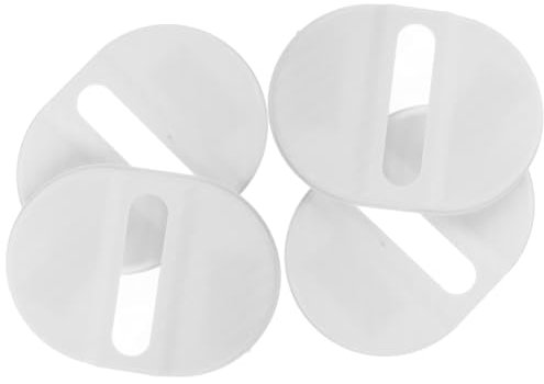 PRETYZOOM 4pcs Car Door Lock Latch Rubber Sleeve Cover Protector Shock Absorber Pad Universal Plastic Material White Opp Bag for Vehicle Door Lock Protection