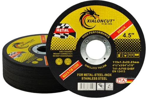 NUTKIT Trennscheibe 115mm, 26PCS Metall-Trennscheiben Ø115 x 1.2 x 22.23mm | Profi Flexscheibe Trennscheibe für Winkelschleifer, Dünntrennscheiben-Set für Edelstahl Stahl Eisen Stahlrohr