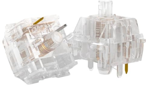 Mechanical Keyboard Switch 10PCS Clione Limacina Transparent 5pins Linear Tactile(Linear 38g)