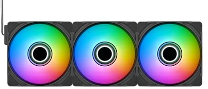 Thermaltake CT120 EX Infinity ARGB Sync (3er‑Pack) | 120‑mm‑ARGB‑PWM‑Lüfter | Dual Infinity Mirrors | MagForce 2.0 mit magnetischem Anschluss | Black