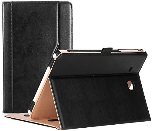 ProCase for Galaxy Tab E 9.6 Case (SM-T560 / T561 / T565 / T567) – Premium PU Leather Stand Folio Case Cover, for Galaxy Tab E 9.6 Inch Tablet 2015 Release -Black