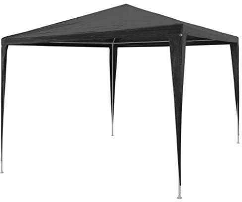 vidaXL Partyzelt 3x3m PE Anthrazit Gartenzelt Garten Pavillon Festzelt Zelt