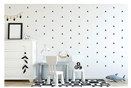 StickerDeen | Triangle Arizona Style Shape Decoration Removable Wall Art Vinyl Decal Stickers | (Pack of 80) (Dark Grey)