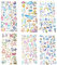 SAVITA 3D-Aufkleber für Kinder, 300+ Puffy-Aufkleber, 6 Verschiedene Blätter, Epoxy-Aufkleber für Scrapbooking, einschließlich Katzen, Delfine, Einhorn