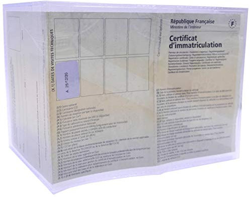 Etuis carte grise PVC transparent - Protège votre carte grise - Resistant - Lot de 4