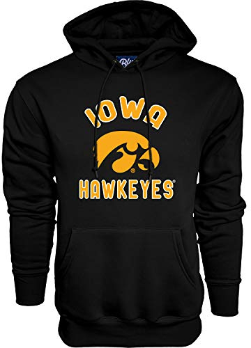 NCAA Iowa Hawkeyes Mens Hoodie Line Up Team Color, Iowa Hawkeyes Black, Large