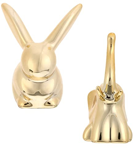 Cabilock 2 Stück Viel Glück Elefant Kaninchen Ringhalter Schmuckständer Keramik Ring Schüssel Schmuck Speicher Display für Verlobung Hochzeit Foto Requisiten Dekor