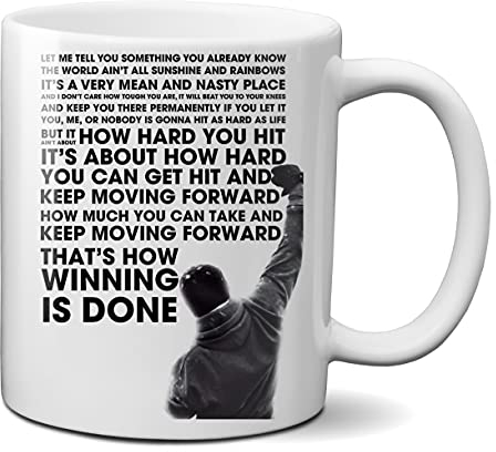 Mugtime (TM) - Rocky Balboa Quote Motivation Tea Coffee Mug Cup Ceramic 330ml 11oz