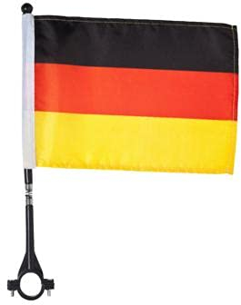 Autofahne fürs Fahrrad - Deutschland Fanartikel für Fußball Fans - Ideal für Europameisterschaft 2024 - Deutschland Flagge für EM24