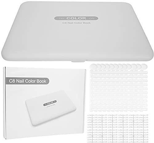 Livre D'affichage de Couleur D'ongle, Livre D'affichage de Vernis à Ongles, Affichage de Couleur D'ongle Détachable avec des Embouts de Remplacement pour le Salon de Manucure, Montrant L'outil D'art D