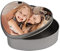 ORWO – Herz-Fotodose selbst gestalten | Blechdose bedrucken | 13 x 15 x 5 cm | Dosen bedrucken als Keksdose | Foto-Dose mit Liebesbotschaft
