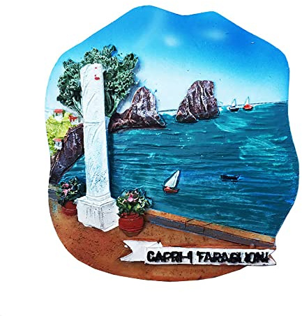 3D-Kühlschrankmagnet, Capri, Italien, Souvenir, Geschenk, handgefertigt, Heim- und Küchendekoration, Capri-Kühlschrankmagnet-Kollektion