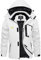 KEFITEVD Skijacke Herren Winddicht Softshelljacke Winter Warm Outdoorjacke mit Kapuze Wasserabweisend Atmungsaktiv Übergangsjacke für Snowboard Wandern Weiß M