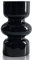 BLOFLO Vase hydroponique en Verre Noir de 17,8 cm pour Fleurs, Vase Floral géométrique Moderne à Trois Couches pour Maison, Bureau, décoration de Table de Mariage (Noir)