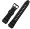 AEMALL Gummiarmband geeignet für Casio AE1200WH/SGW-300H/400/W-218H/MRW-200 Silikon-Armband Dornschließe Armband Uhrenarmband (Farbe: schwarze Schnalle, Größe: 18 mm)