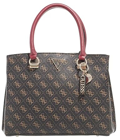 GUESS Women Noelle Girlfriend Satchel Bag, Braun